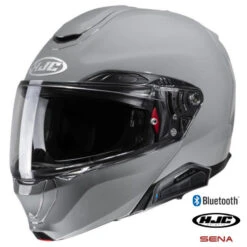 HJC RPHA 91S Bluetooth Helmet Nardo Grey 11b Installed