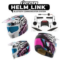 Icon Elsinore Bluetooth Helmet Rad Dawn White HelmLink