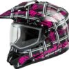 Gmax GM11S Ladies Dual Sport Snow Helmet Pink Ribbon Rider -HJC Store aabd 5b92b3ddd046f