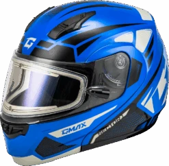 Gmax MD-04 Modular Snow Helmet Sector Gloss Blue Black Electric Shield -HJC Store b0e5 64dd0db4a77a1