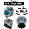 Icon Elsinore Bluetooth Helmet American Basstard Blue HelmLink -HJC Store bastard helmlink