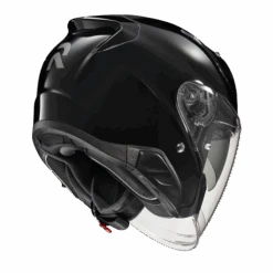HJC RPHA 31 Open Face Bluetooth Helmet Gloss Black 11b Inststalled -HJC Store black RPHA31 solid blk rear