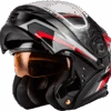 Gmax MD-01S Transistor Modular Snow Helmet Black Red