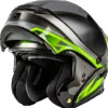 Gmax MD-01S Modular Helmet Volta Graphic Black/Silver/Green -HJC Store c944 64f0cc6aeca84