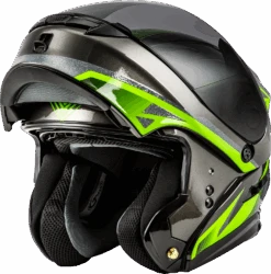 Gmax MD-01S Modular Helmet Volta Graphic Black/Silver/Green