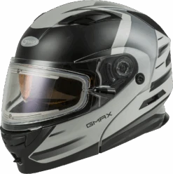 Gmax MD-01S Snow Helmet Descendant Matte Gray Silver Electric Shield And Dual Lens -HJC Store de43 5fa304013c9f4