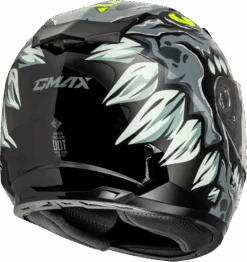 Gmax GM-49Y Youth Full Face Helmet Drax Graphic Grey Electric Shield -HJC Store e5c2 64dbee1ddb830