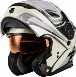 Gmax MD-01S Transistor Modular Snow Helmet White Black