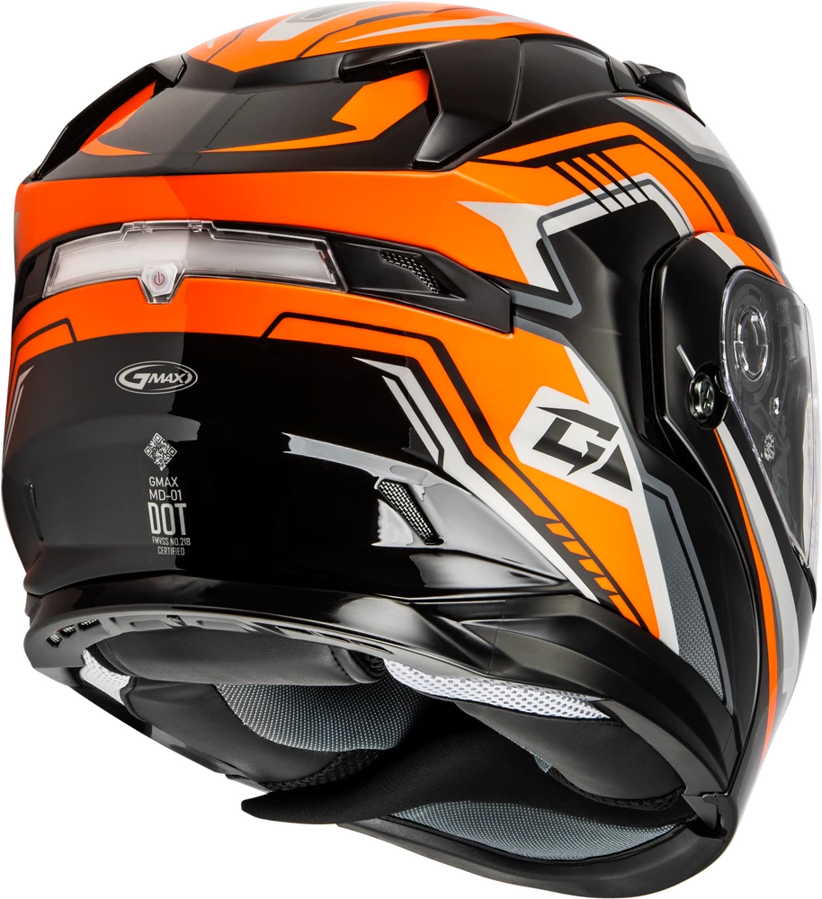Gmax MD-01S Transistor Snow Helmet Orange Black Electric Shield 5 Gmax MD-01S Transistor Snow Helmet Orange Black Electric Shield - Image 3