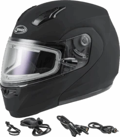 Gmax MD-04 Snow Helmet Matte Black Electric Shield