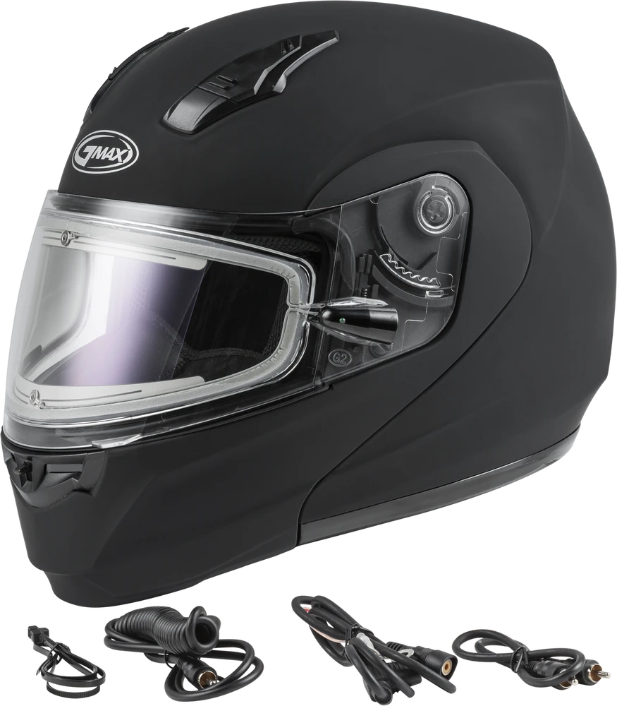 Gmax MD-04 Modular Snow Helmet Matte Black Electric Shield 4 Gmax MD-04 Modular Snow Helmet Matte Black Electric Shield - Image 2