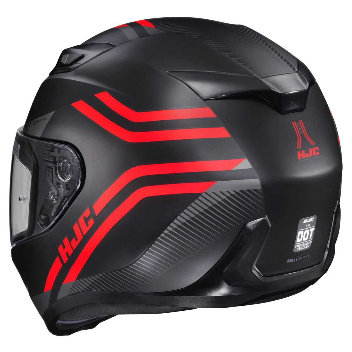 HJC I10 Full Face Bluetooth Helmet Strix Graphic MC1SF Red 4 HJC I10 Full Face Bluetooth Helmet Strix Graphic MC1SF Red - Image 2
