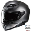 HJC F71 Full Face Bluetooth Helmet Nardo Grey 11b Installed