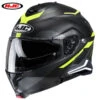 HJC C91 Helmet Sena Smart 20B Bluetooth Karan Graphic MC-3HSF Hi Vis -HJC Store hjcc91 karan helmet hiviz 20binstalled