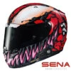 HJC RPHA 11 Pro Carnage Sena 30k Bluetooth Full Face Helmet -HJC Store hjcrpha11 pro carnage helmet red black rollover 1024x1024 30k
