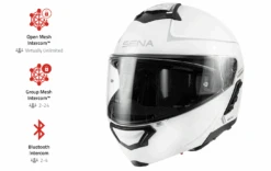 Sena Impulse Modular Helmet Gloss White -HJC Store impulse highlight 3