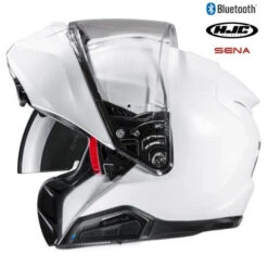 HJC RPHA 91S Bluetooth Helmet Gloss White 11b Installed