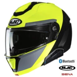 HJC I91 Modular Sena 11b Bluetooth Helmet Binna MC-3H