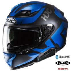 HJC F71 Full Face Bluetooth Helmet Bard MC-2SF 11b Installed