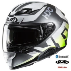 HJC F71 Full Face Bluetooth Helmet Bard MC-4HSF 11b Installed