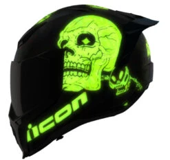 Icon Ultraflite Full Face Bluetooh Helmet Doodle 3 MIPS Blue -HJC Store ultraflitedarkskull